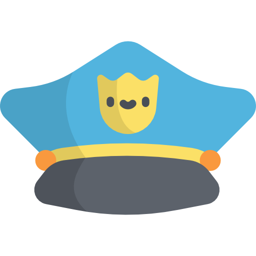 sombrero de policía icono gratis