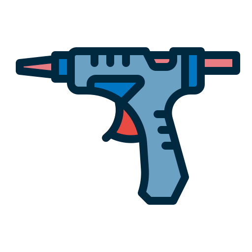 pistola de pegamento icono gratis