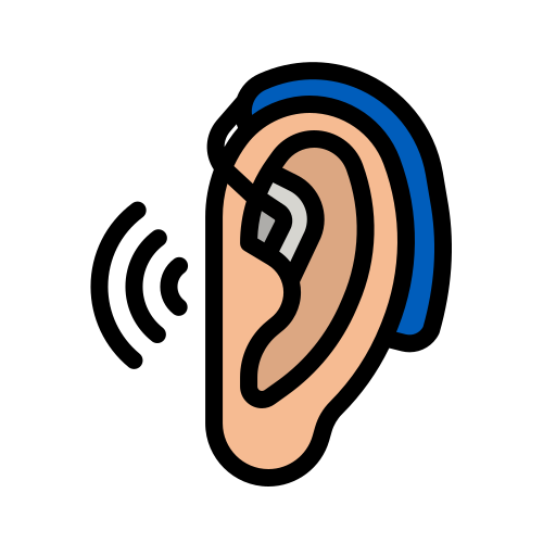 Hearing aid Generic Outline Color icon