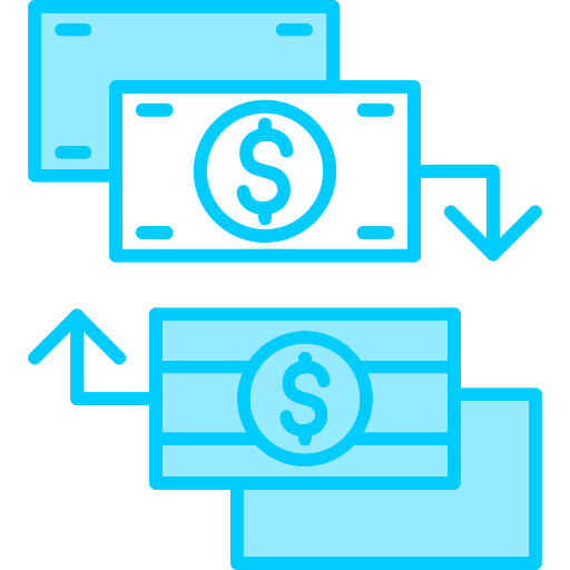 Money exchange Generic Blue icon