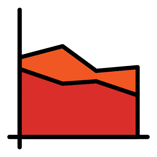 gráfico de área grátis ícone gráfico de área grátis ícone