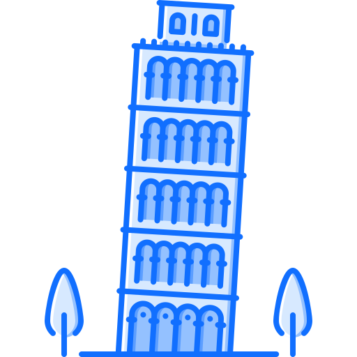 torre inclinada de pisa icono gratis