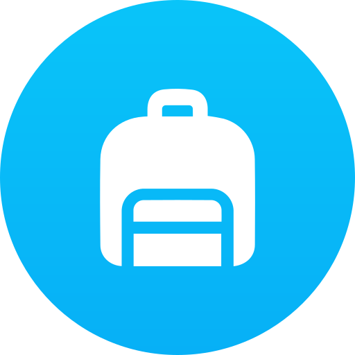 bolsa para la escuela icono gratis