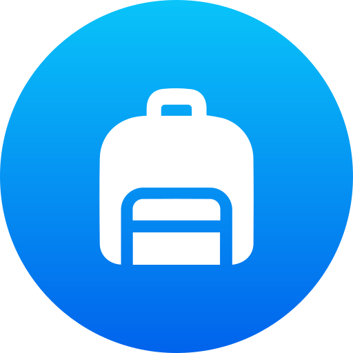 bolsa para la escuela icono gratis