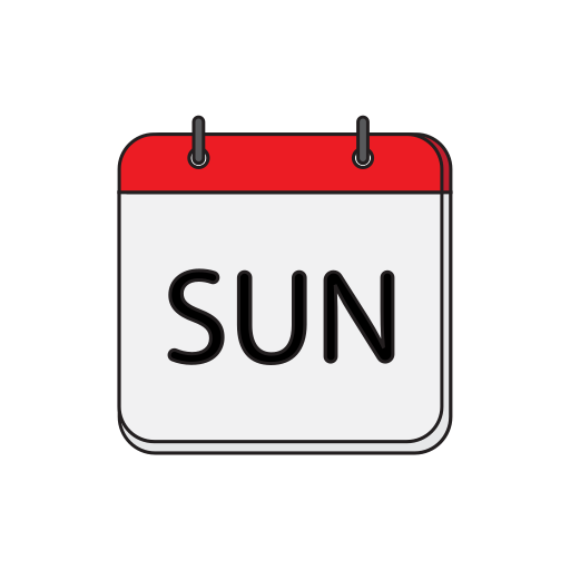 Sunday Generic Outline Color icon