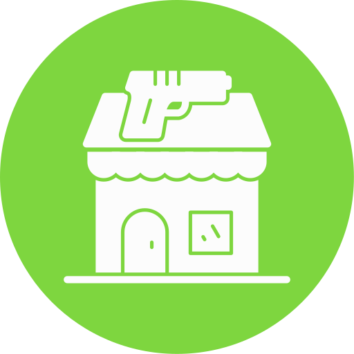 Gun shop free icon Gun shop free icon