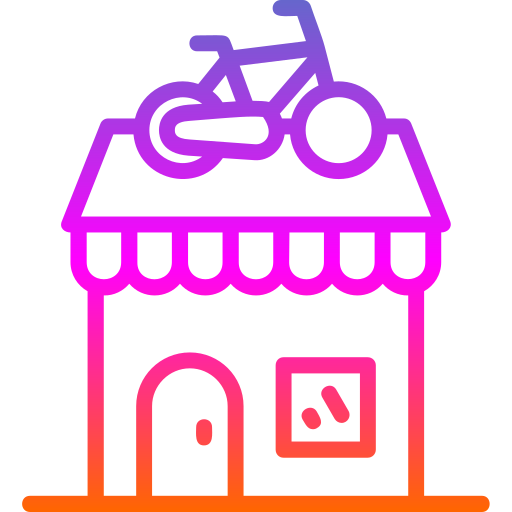 Tienda de bicicletas icono gratis