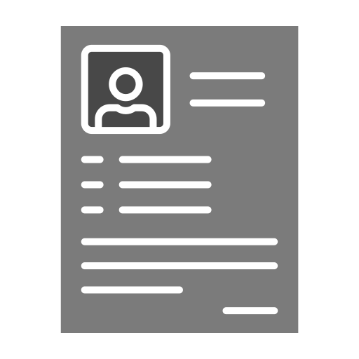 Curriculum vitae Generic Grey icon