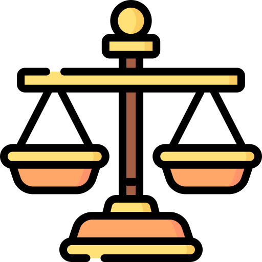 Justice scale Special Lineal color icon