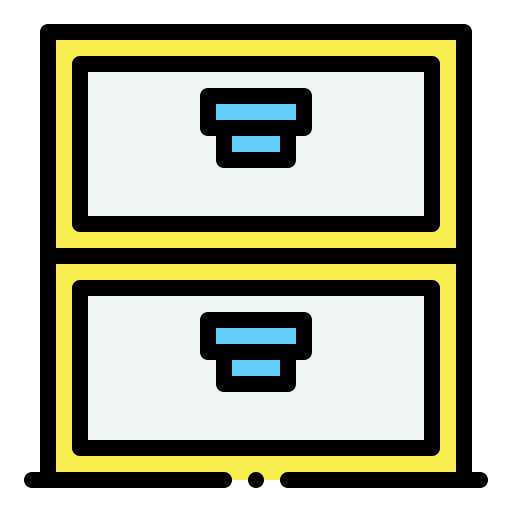 Filling cabinet Generic Outline Color icon