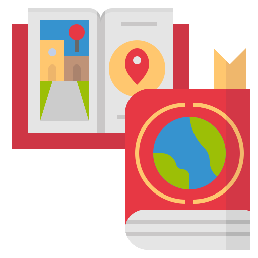 libro de mapas icono gratis