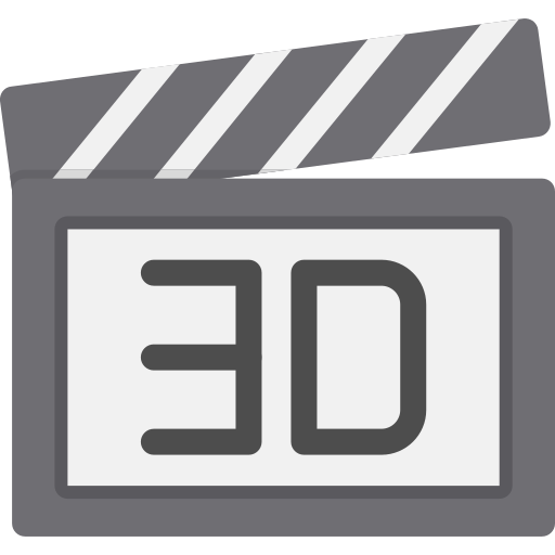 película 3d icono gratis