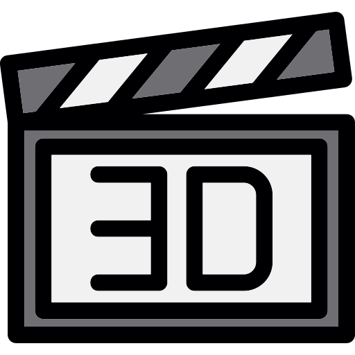 película 3d icono gratis