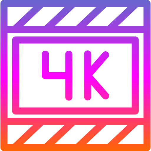 película 4k icono gratis