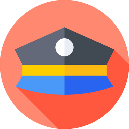 sombrero de policía icono gratis