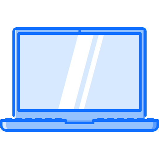 Laptop Coloring Blue icon