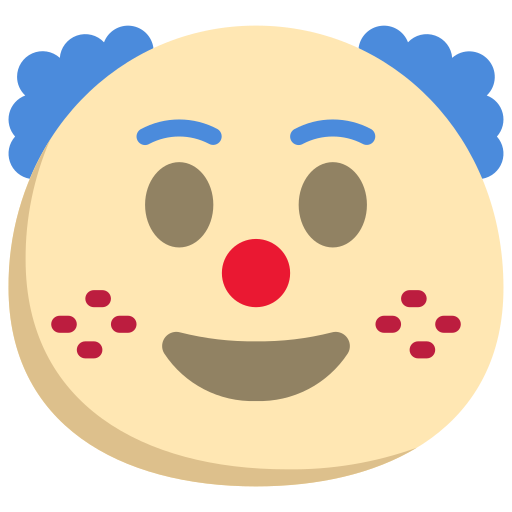 Clown Juicy Fish Flat icon