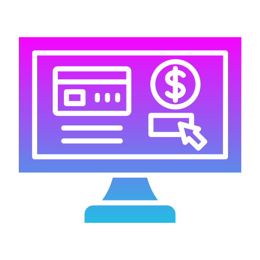 pago en línea icono gratis