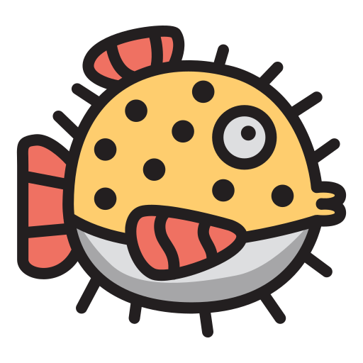 Puffer fish Generic Outline Color icon