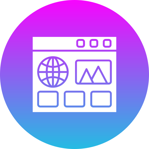 Website Generic Flat Gradient icon