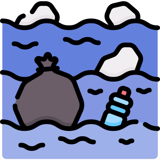 la contaminación del agua icono gratis