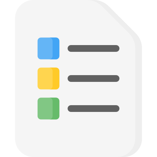 List - Free files and folders icons