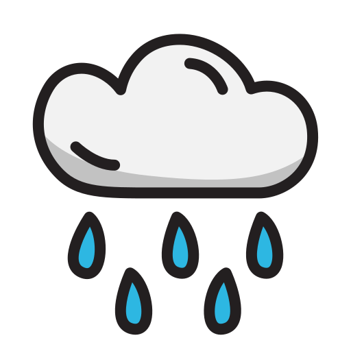 Rain Generic Outline Color icon