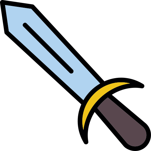 Sword Generic Outline Color icon