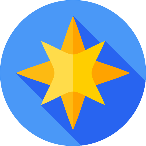 North star Flat Circular Flat icon