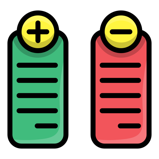 Pros And Cons Generic Outline Color Icon