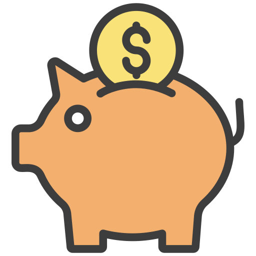 Piggy bank Generic Outline Color icon