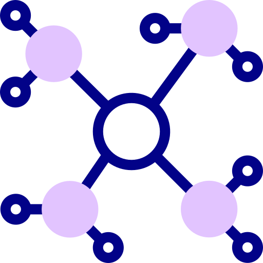 estructura molecular icono gratis