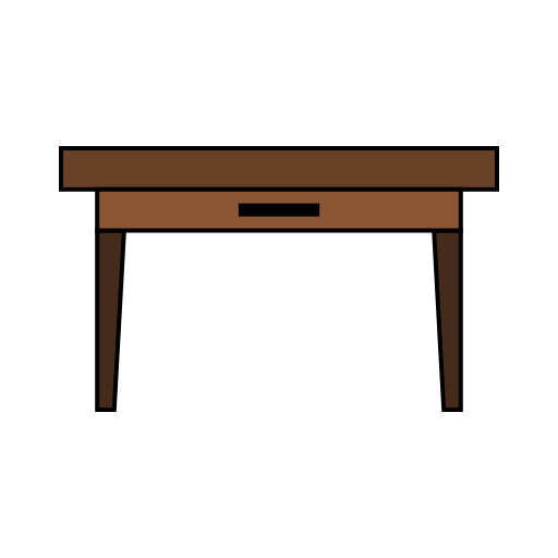 Table Generic Outline Color icon