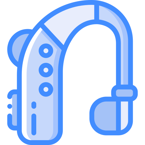 Hearing aid Basic Miscellany Blue icon