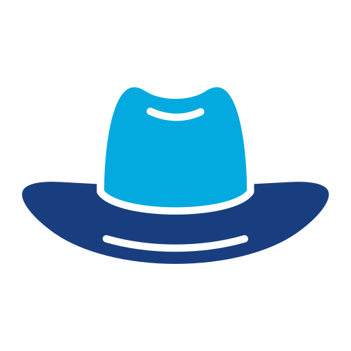 Cowboy hat Generic Blue icon