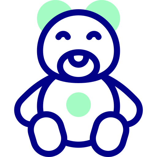 Teddy bear Detailed Mixed Lineal color icon