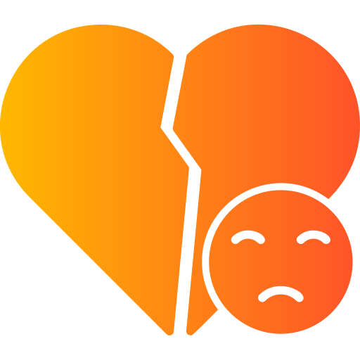 Broken heart Generic Flat Gradient icon