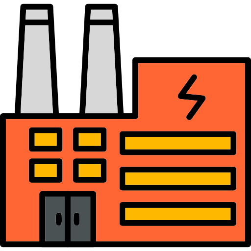 Fabrica de electricidad icono gratis