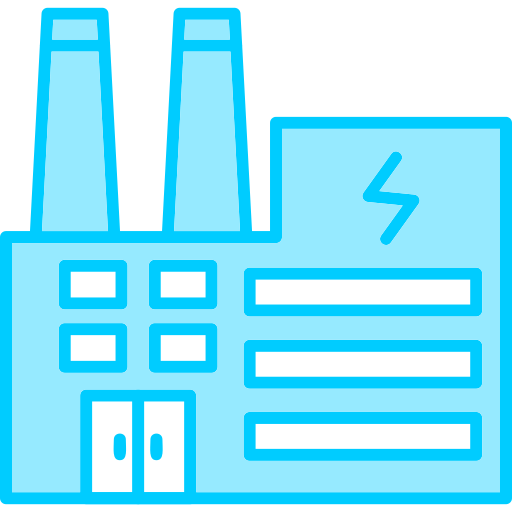 Fabrica de electricidad icono gratis