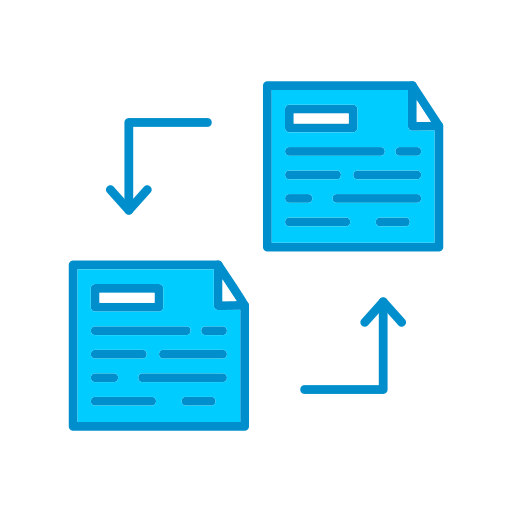 File transfer Generic Blue icon