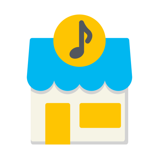 tienda de música icono gratis