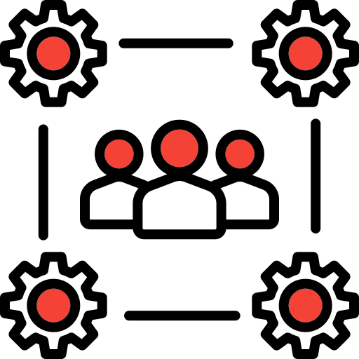 gestión de equipos icono gratis