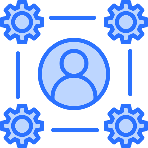 Team management Generic Blue icon