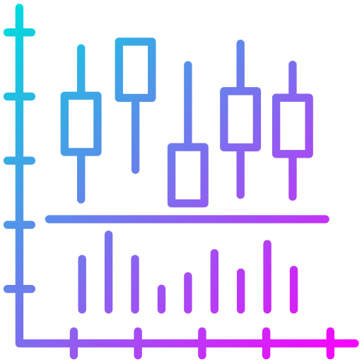 gráfico de velas icono gratis