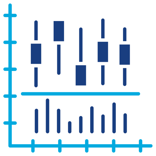 gráfico de velas icono gratis