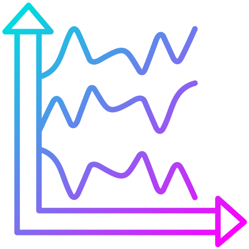 gráfico de líneas icono gratis