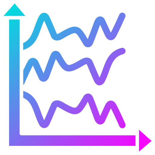 gráfico de líneas icono gratis