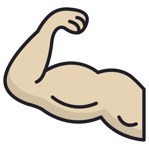 Biceps Generic Outline Color icon