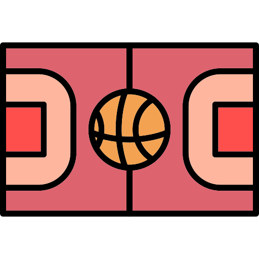 cancha de baloncesto icono gratis