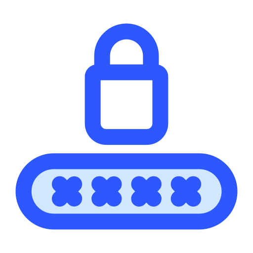 Password Generic Blue icon